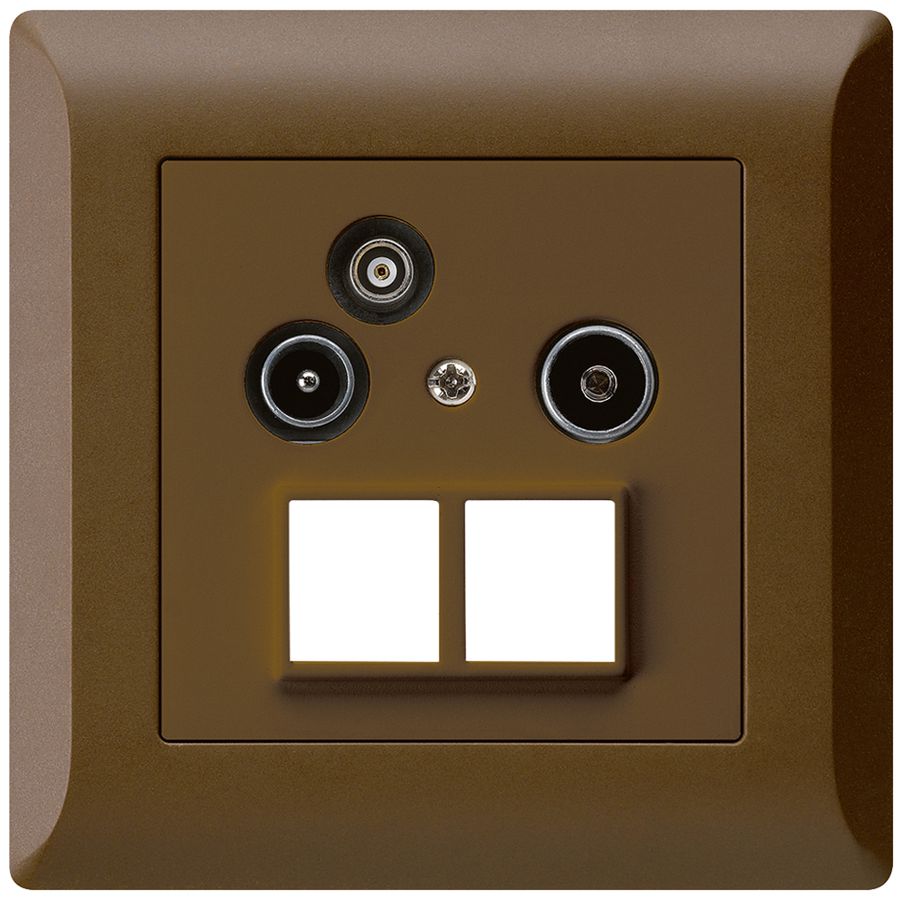 UP-Antennendose R/TV-Daten HMS kallysto.line 19dB braun