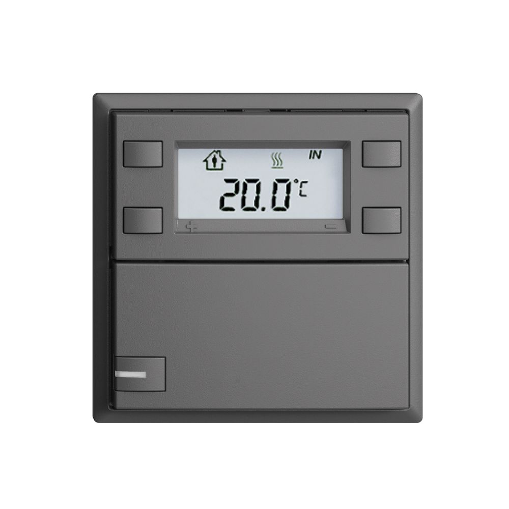 UP-RTH-Taster KNX 1-fach EDIZIOdue F dunkelgrau, mit LED RGB