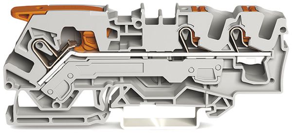 Borne de passage WAGO TopJob-S 6mm² 3L gris série 2106