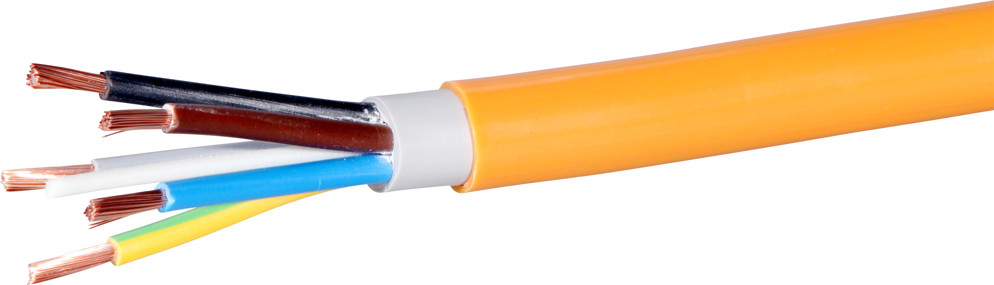 Kabel EPR-PUR 5×6mm² 3LNPE orange