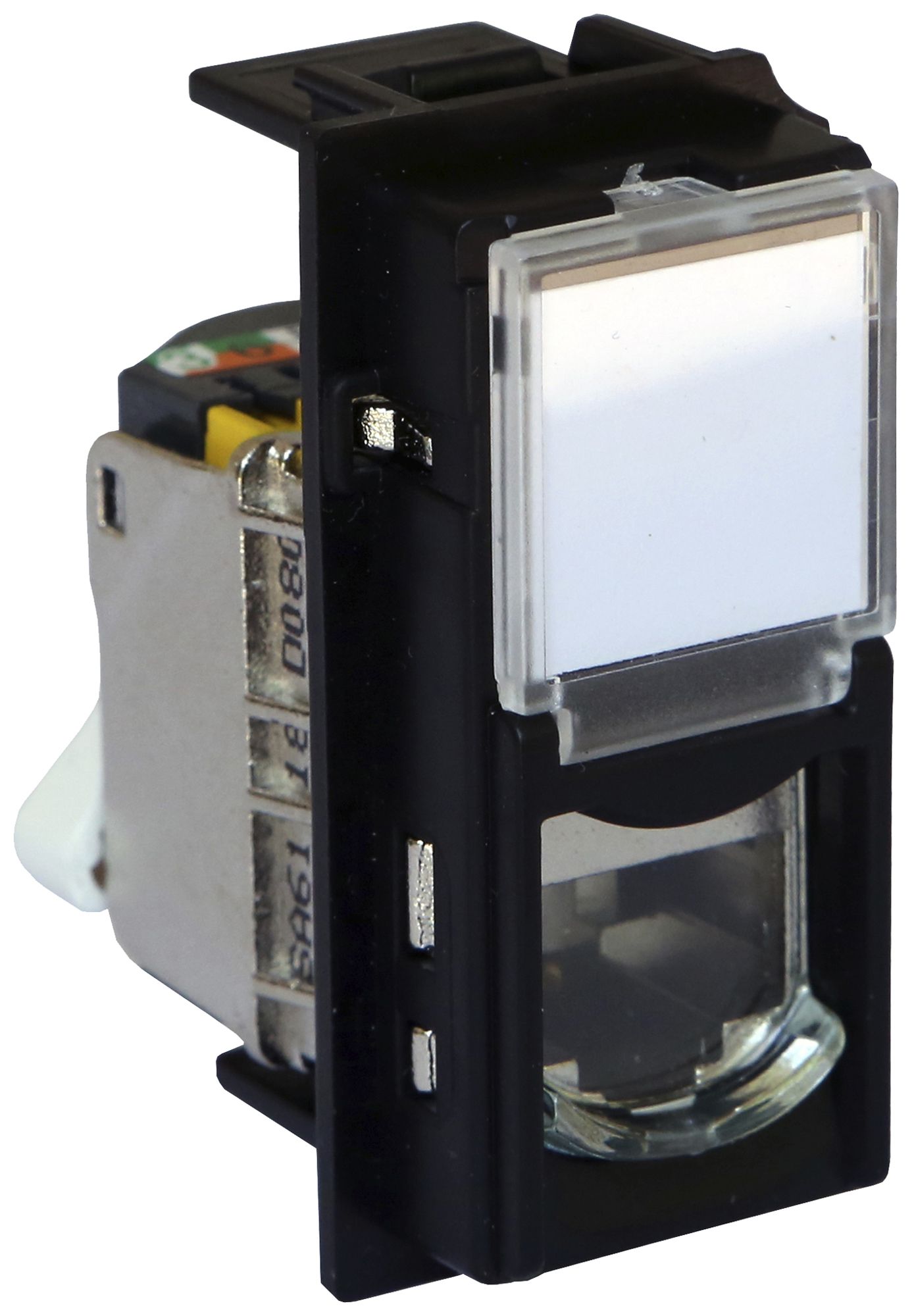 Datendose Living Now Kategorie 6A UTP 1 Modul schwarz