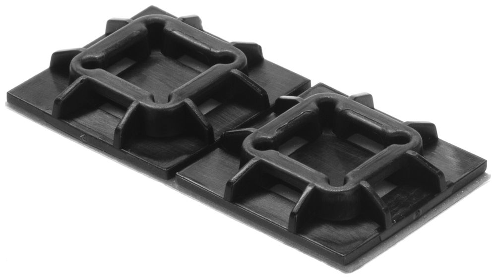 Klebesockel für Kabelbinder 19.1×19.1mm UV+hitzebeständig, VHB Kleber, schwarz