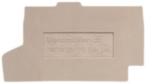 Abschluss-/Zwischenplatte Weidmüller ZAP/TW ZDU/ZPE 2.5N 48.55×54.75mm beige