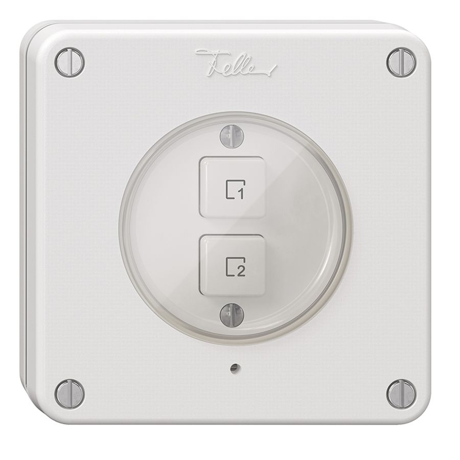 Poussoir scène ENC 2 scènes vertical/2T NEVO Wiser blanc