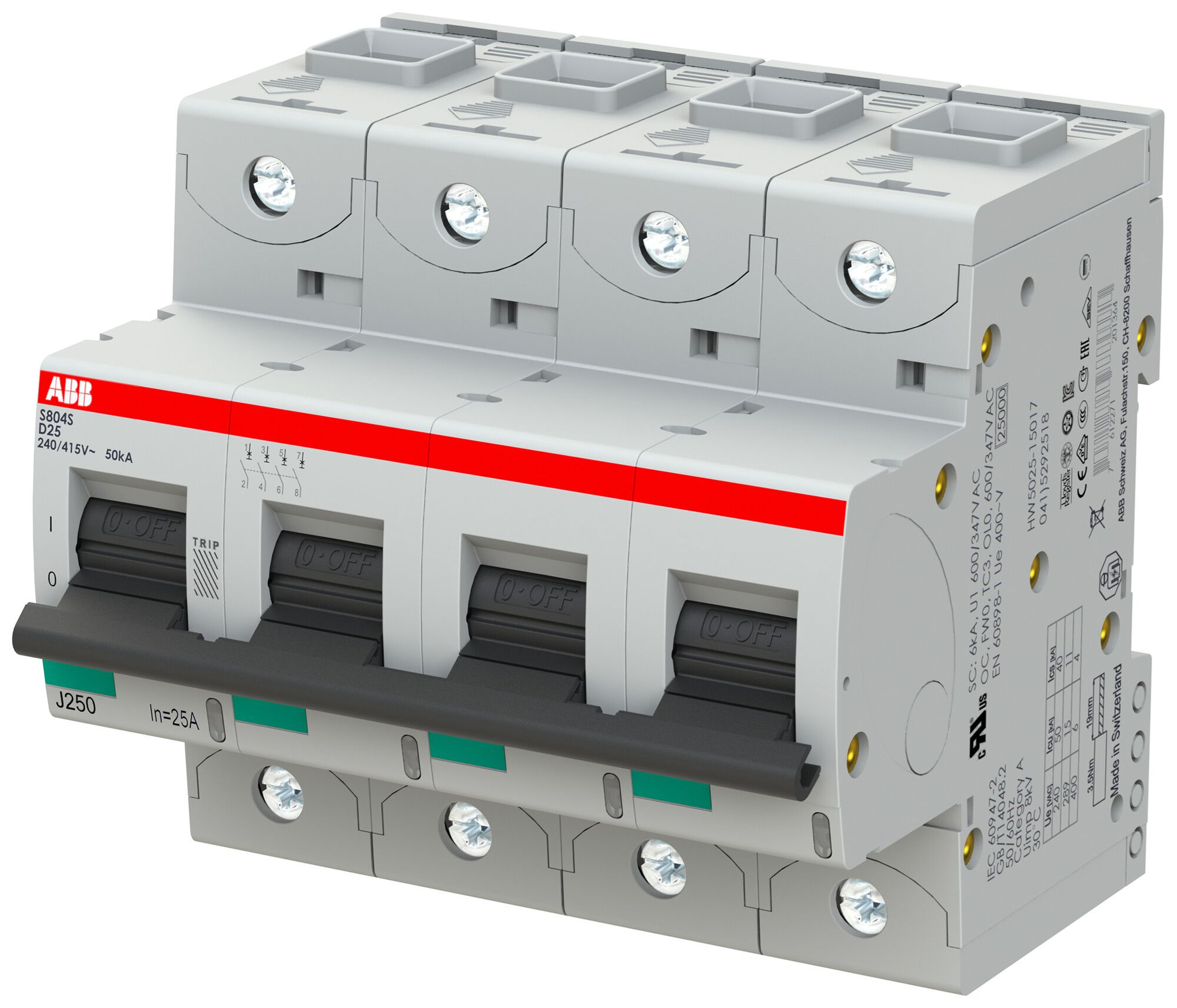 Leitungsschutzschalter ABB S804S-D 25A 50kA