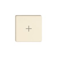 Poussoir 1/4 EDIZIO.liv Wiser avec SNAPFIX® avec symbole + (plus) cr