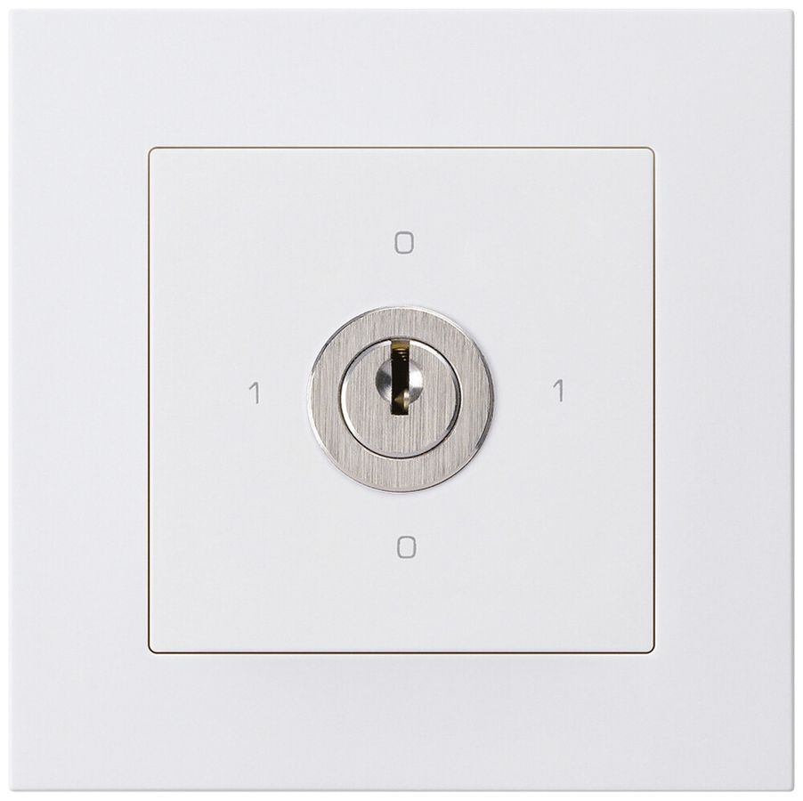 UP-Drehschalter kallysto.pro 0/3L weiss mit Schloss Kaba 8