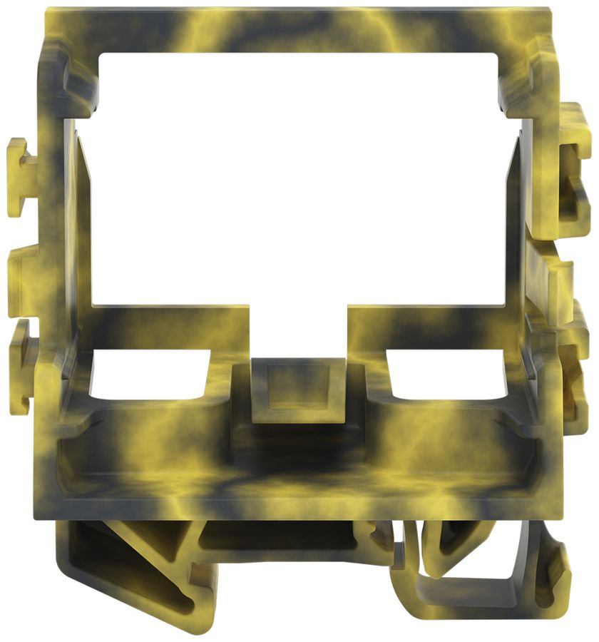 Befestigungsadapter WAGO 221 ohne Zugentlastung 10L×4mm² TH15 grau/gelb