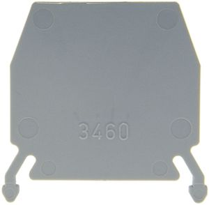 Placca d'estremita DIN35 grigio per 38400