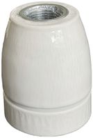 Fassung Elektrogros E27 3/8" ≤220°C Ø47×57.5mm mit Erde weiss