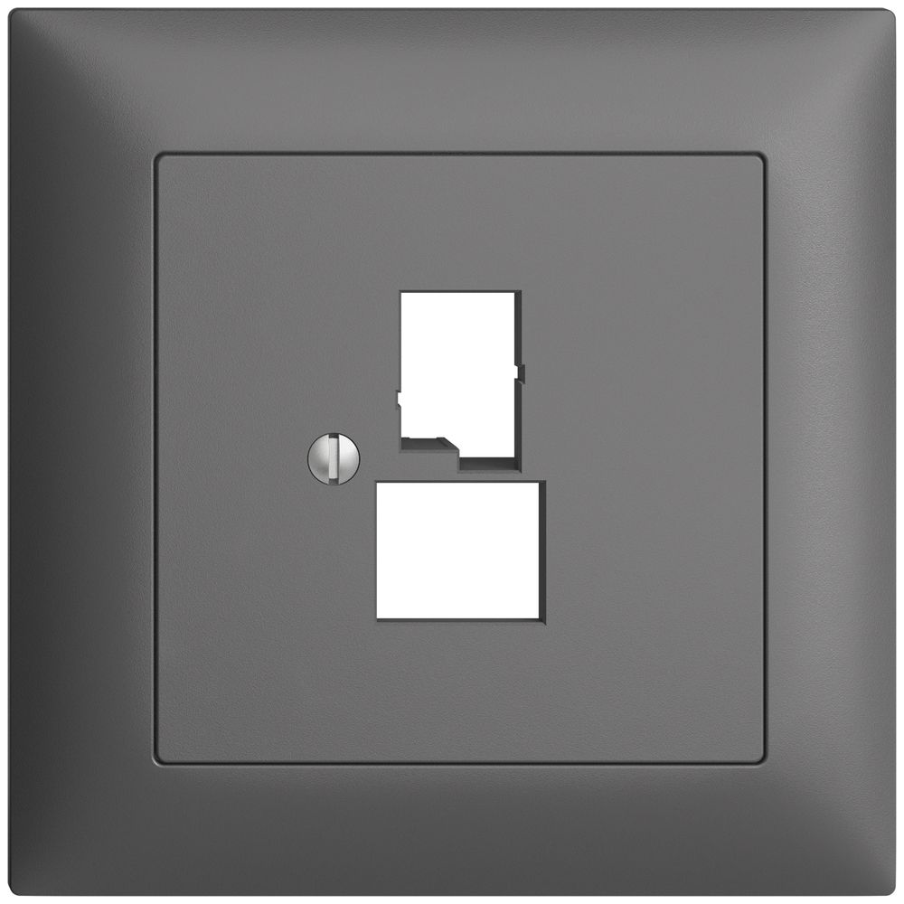 UP-Frontset EDIZIOdue dunkelgrau für DSL-Breitband Dose