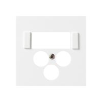 Frontplatte 3×Koax+2×RJ45 kallysto Multimedia R&M weiss