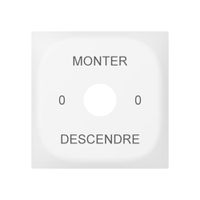 Plaque front.SIDUS pour inter.rot grav. 0-Monter-0-Descendre blanc