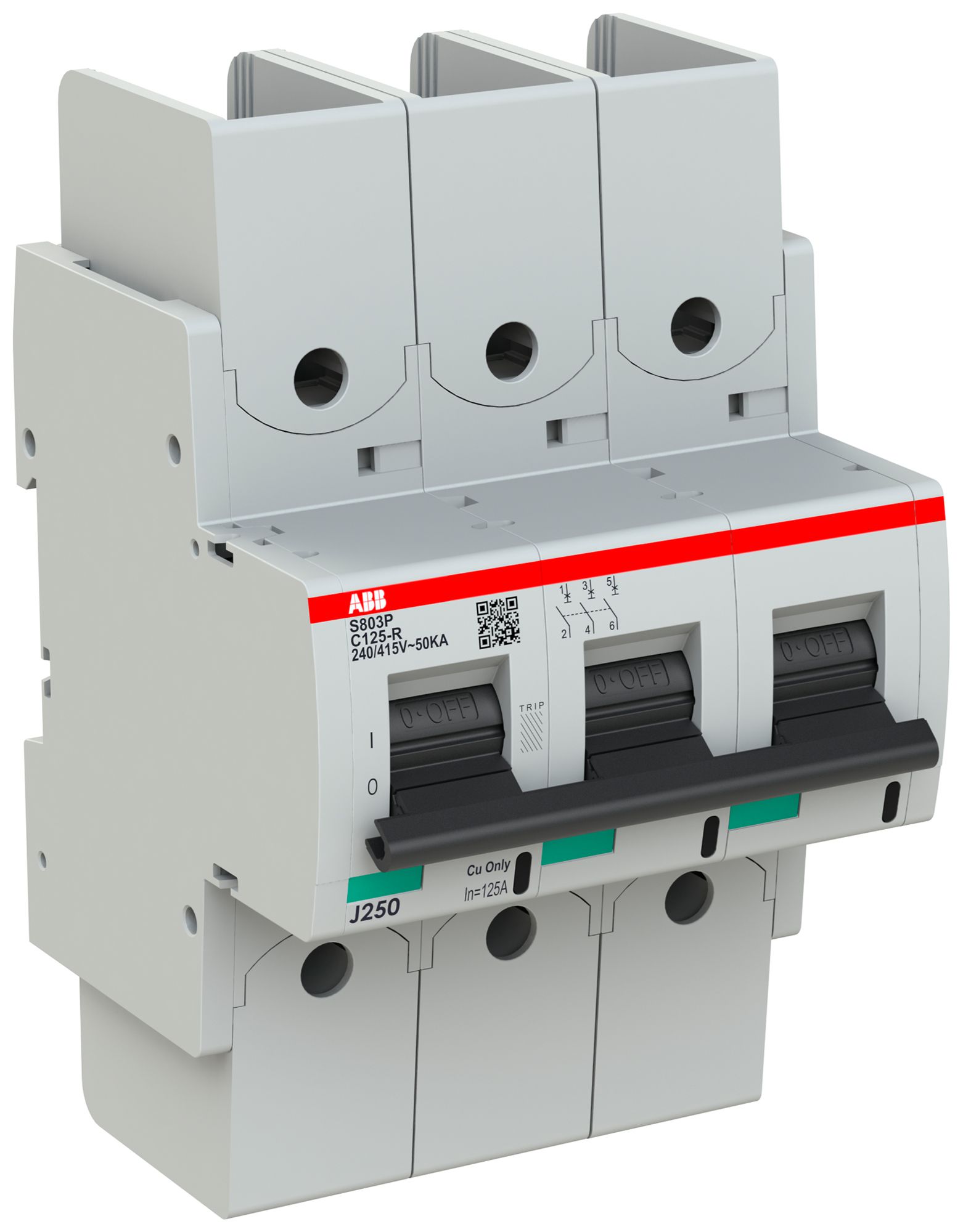 Leitungsschutzschalter ABB S803P-C125-R 3P 400V C-125A 50kA 5TE