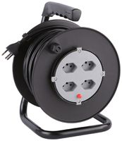 Avvolgicavo 4×T13 25m IP20 nero/grigio