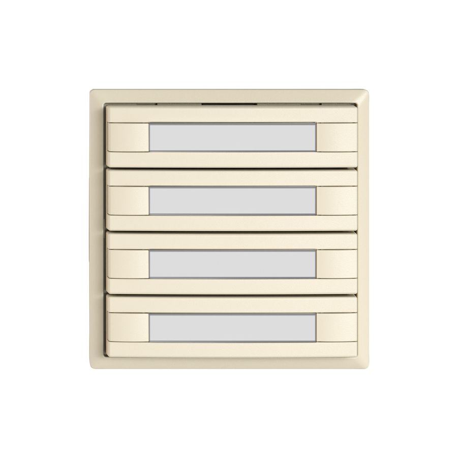 Pulsante KNX RGB EDIZIO.liv SNAPFIX® sensore temp.s.LED targ.4× com.2T cr