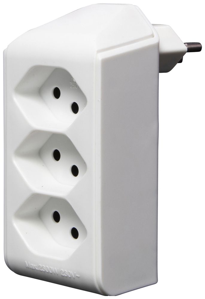 Fiche de dérivation cleverLINE 3×T13 300° sans suspension blanc