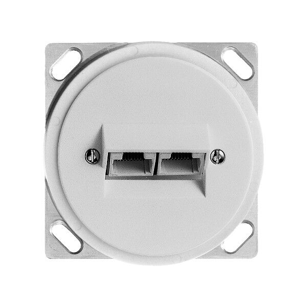 EB-Anschlussdose JK St.2×RJ45 weiss