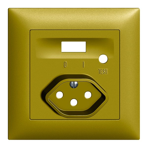 Frontset EDIZIOdue zu FI-Steckdose olive