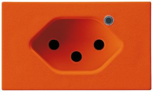 FLF-Steckdose Hager 1×Typ 13 beleuchtet D orange