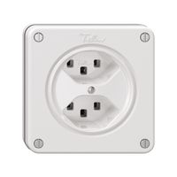 Prise NUPU NEVO, 2×T23, blanc
