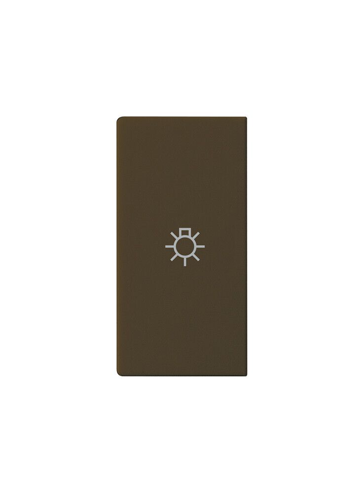 Knopf kallysto mit Symbol Licht braun