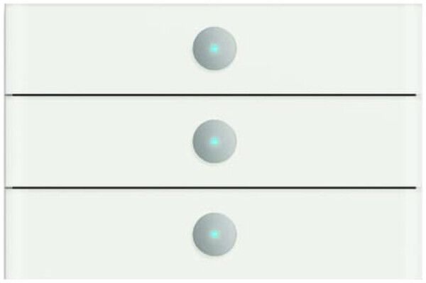 Bedienelement 3-fach ABB priOn Glas weiss