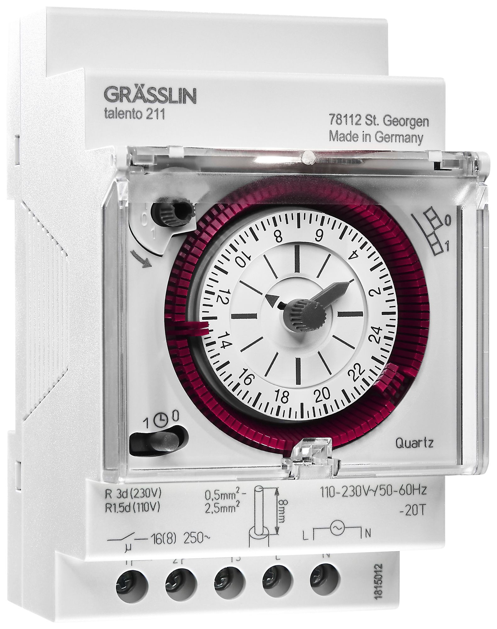 Timer AMD ELBRO talento 211 SK 1-0-Timer 110…230V 24h 15min 16A