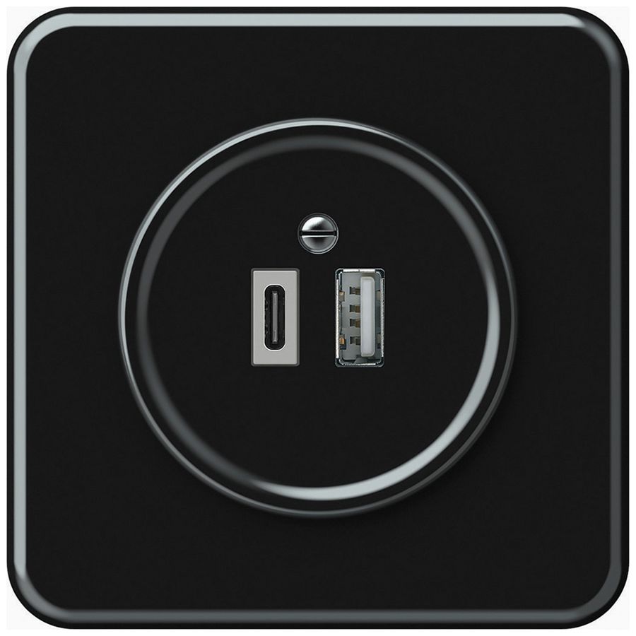 Prise de charge USB ENC origin 1×USB-A 1×USB-C 3000mA 5V noir