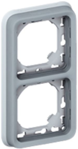 Plaque de montage ENC PLEXO 2×1 gris