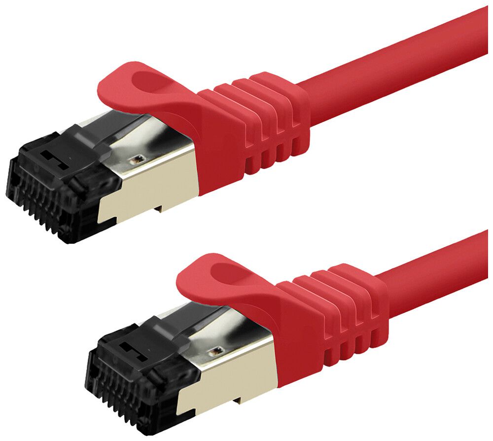 Câble patch RJ45 VALUE CAT8.1 S/FTP AWG26 1:1 LSZH rouge 1m