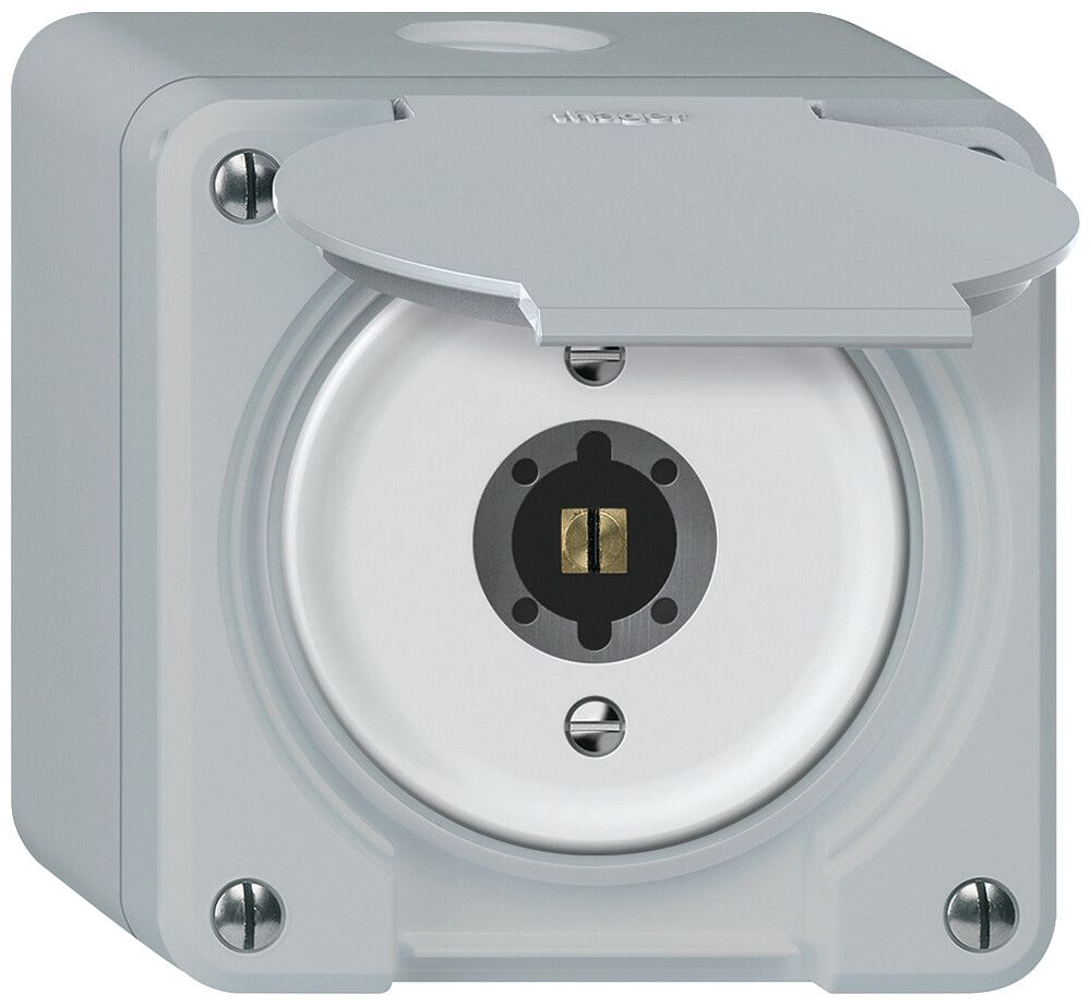 AP-Schlüsselschwenktaster robusto 1P 1NO 20A 250V 86×86mm grau