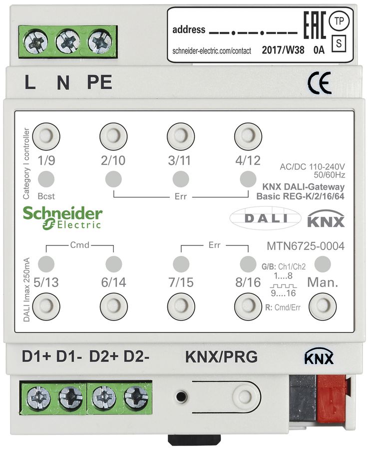 Interfaccia AMD Schneider Electric Basic 2/16/64, KNX/DALI