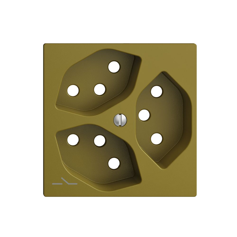 Frontplatte EDIZIOdue 3×T13 olive 1×S