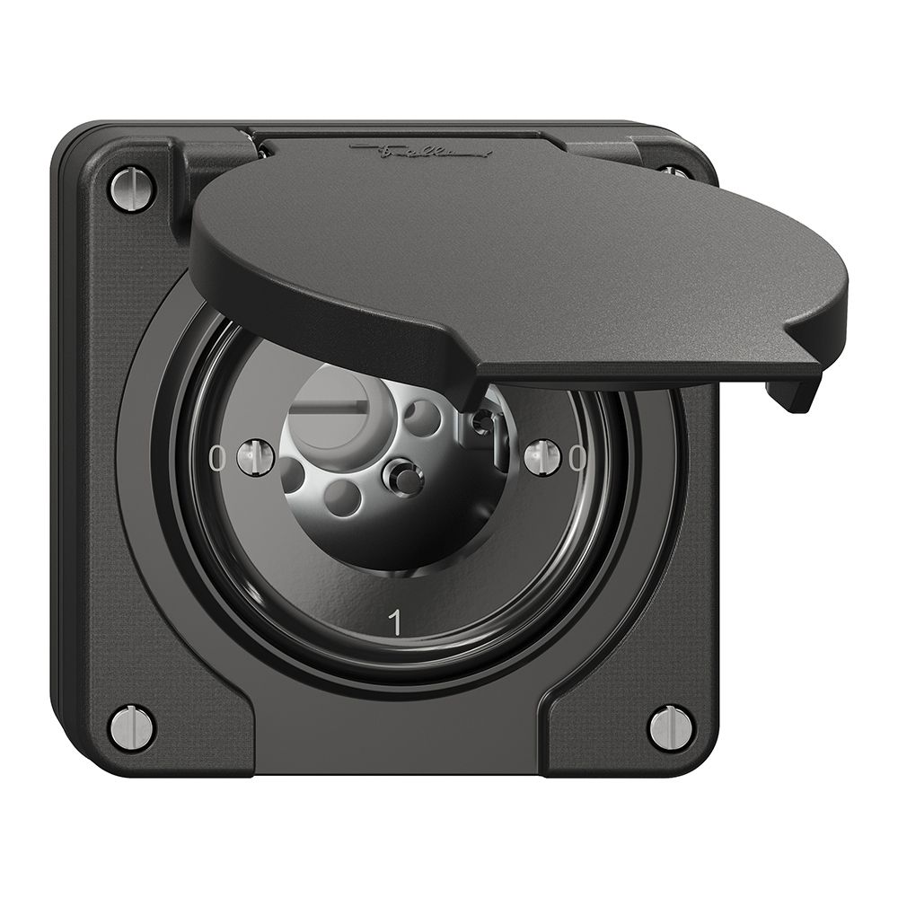 Interrupteur rotatif NUP NEVO, 0/2L, sans cylindre, KS, 0-1-0-1, noir