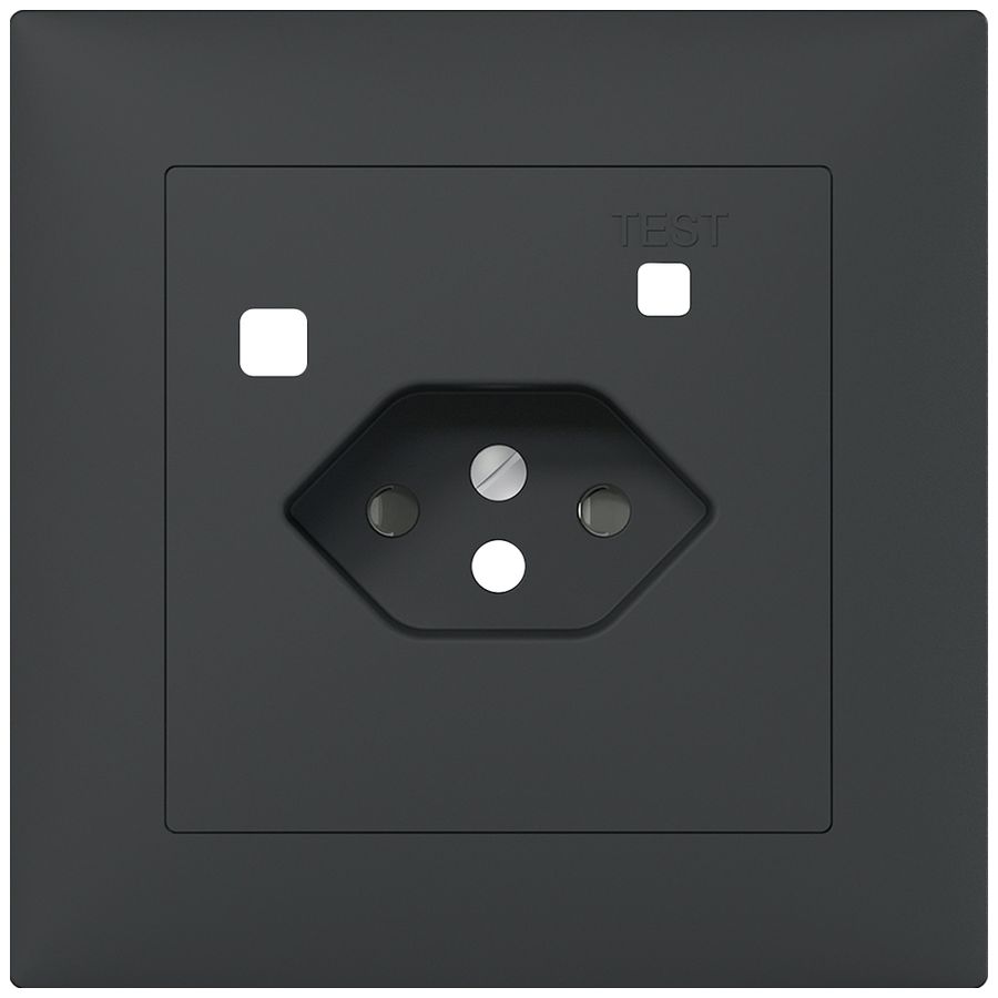 Frontset SIDUS B zu FI-Steckdose T13 mit shutter anthrazit
