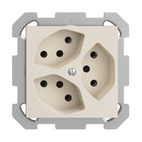 UP-Steckdose EDIZIOdue 3×T13 3×S crema