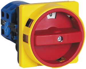 EB-Drehschalter K&N, 16A/400V 0/3L, Griff rt, 64×64mm, Ø8.5mm, "0-3"