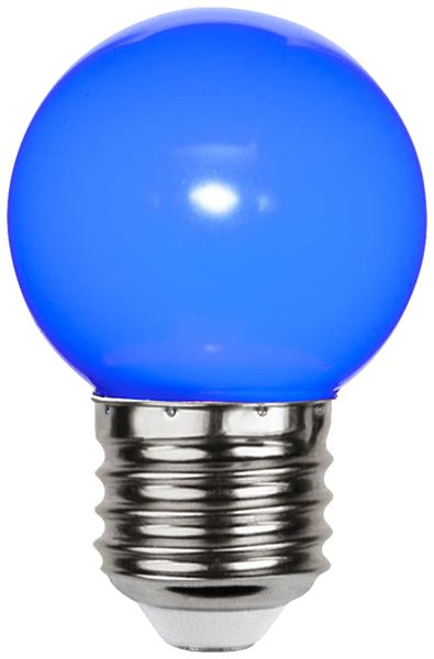 Lampe LED M. Schönenberger E27 1W 6lm 69mm G45 opalin bleu