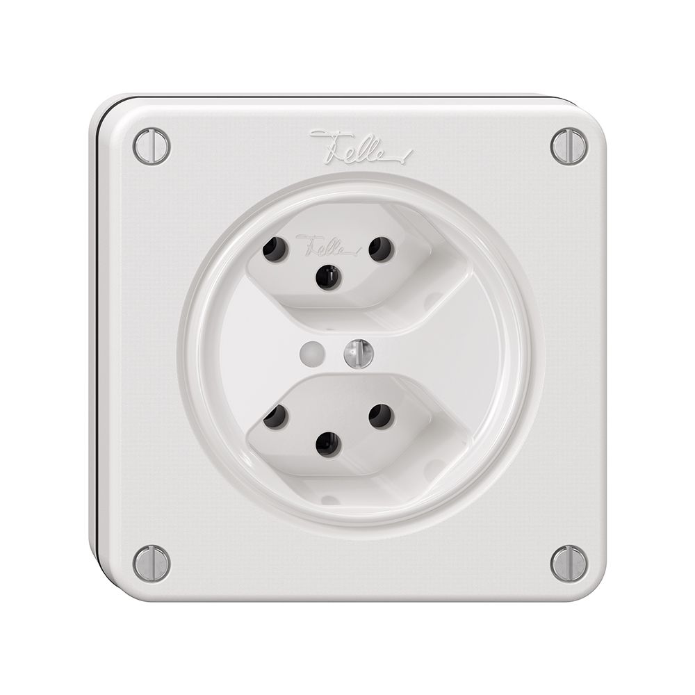 Prise NUPU NEVO, 2×T13, a.LED, blanc