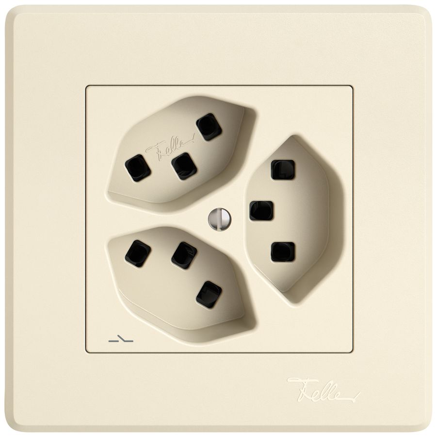 UP-Steckdose EDIZIO.liv SNAPFIX® 3×T23 1×S cr