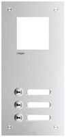 Frontplatte Hager intercom mono 3× 150×315×32mm edelstahl
