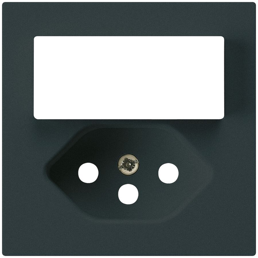 Frontplatte kallysto 60×60mm schwarz für Kleinkombi Schalter+T13