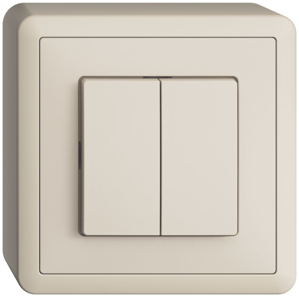 AP-Druckschalter EDIZIOdue 1/3+3/1P crema