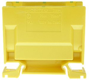 Borne de dérivation Woertz Ex 16…35mm² 125A 750V vis 2×1 rail DIN 35mm vt-jn