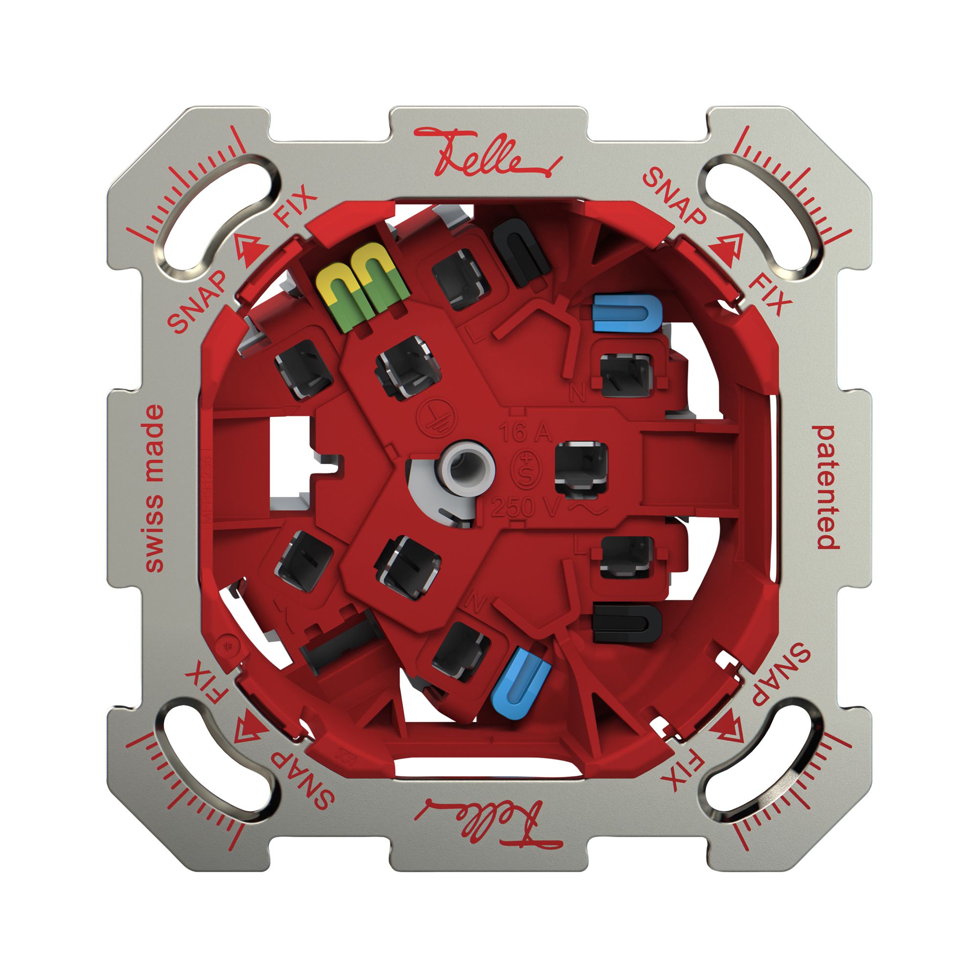 UP-Steckdose Feller SNAPFIX® 3×T23
