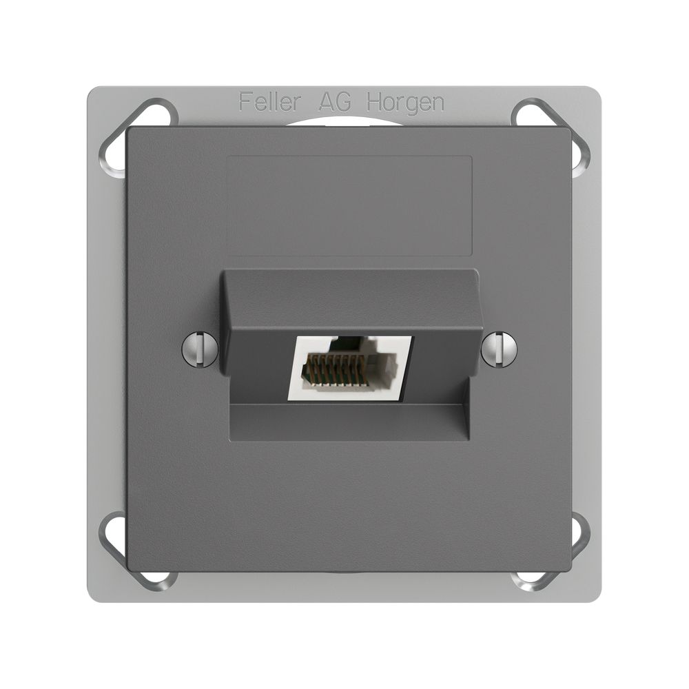 EB-Dose 1×RJ45/u 4P ITplus EDIZIOdue dunkelgrau