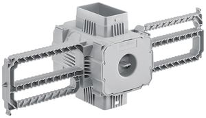 UP-Einlasskasten HSB, f.NUP, Flügel, 77×65×90mm, M20/25/32, GDP850°C