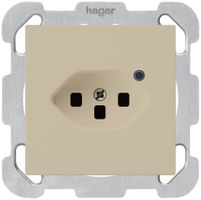 Presa INC Hager kallysto 1×T23 illuminato B beige