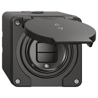 NAP-Storentaster NEVO, 1-Kanal, Anbauhöhe 65 mm, 87×87 mm, schwarz